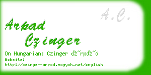 arpad czinger business card
